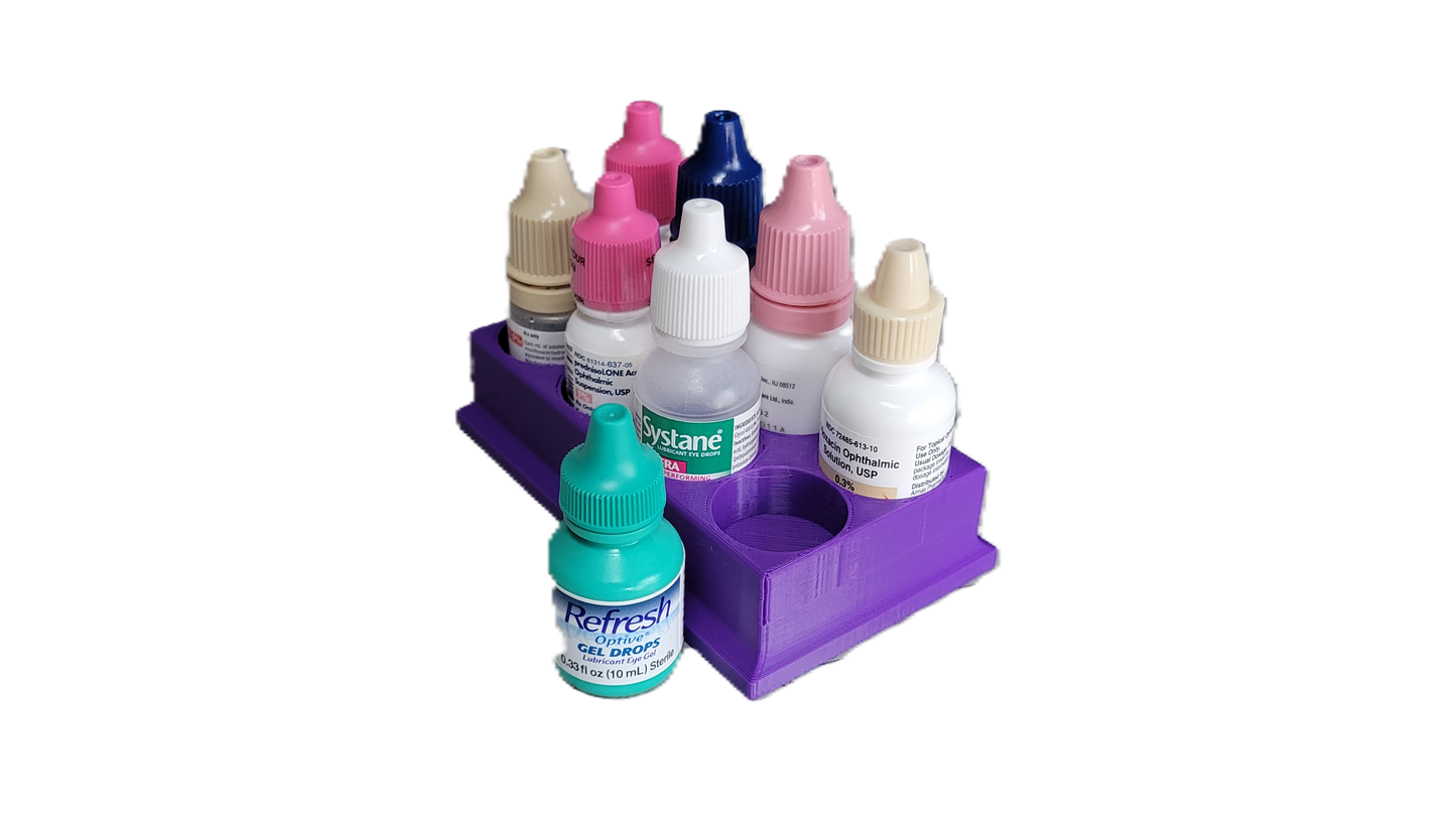 Znet3D Eye Drop Bottles Organizer & Storage – 8-Slot Holder