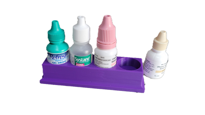 Eye Drop Bottle Organizer Tray – 4-Slot Holder for Eye Drops Compact Storage Rack Made in USA by Znet3D
