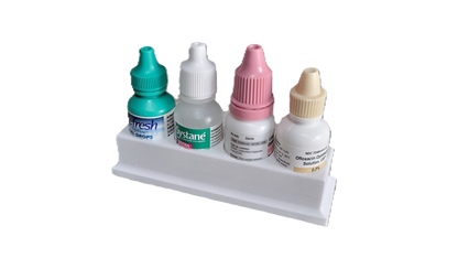 Eye Drop Bottle Organizer Tray – 4-Slot Holder for Eye Drops Compact Storage Rack Made in USA by Znet3D