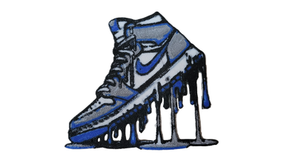 Znet3D Drip Jordan Sneaker Magnet, Bold Streetwear-Inspired, Decorative Magnet for Refrigerator, Locker Room or Office. Vibrant High-Top Jordan Nike Shoe Illustration