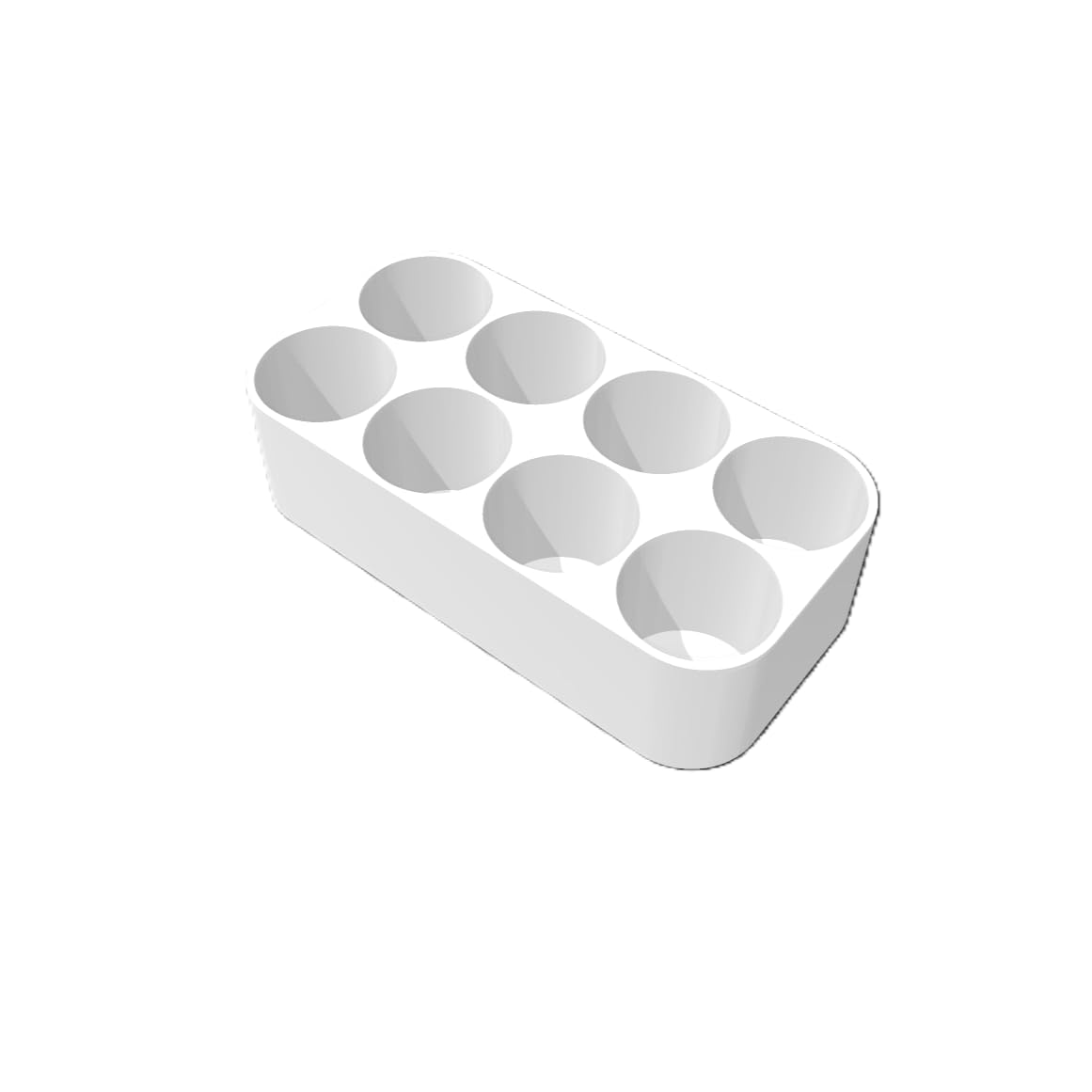 Znet3D Slim Organizer – 8 Bottle Tray Holder, Compact Grid Storage for Daily Routines, Made in USA (Black)