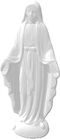 Znet3D Virgin Mary Statue – Our Lady Blessed Mother Figurine with Open Arms – Made in USA – White PLA Plastic Mary Sculpture – Catholic Home Décor – 5.5 Inch Tall (White)