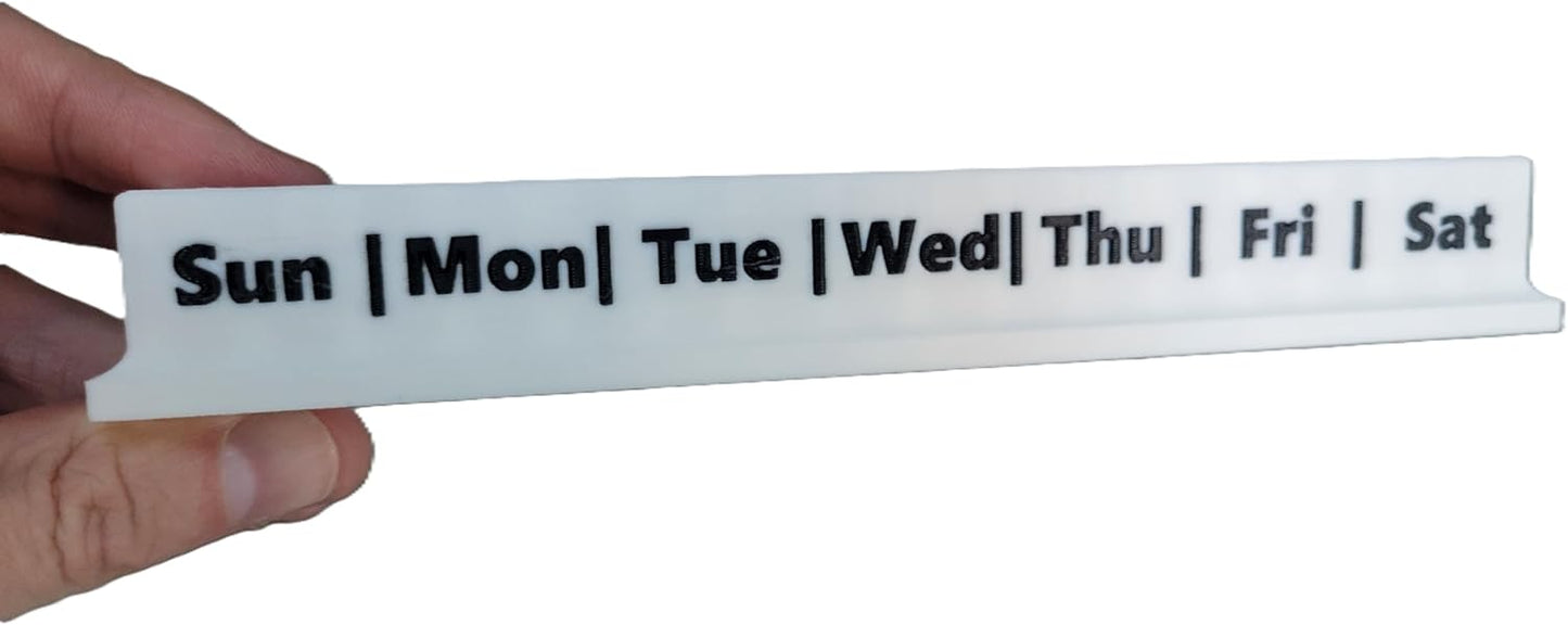 Znet3D Eye Drop Bottle Holder – 7-Slot Weekly Organizer with Day-of-The-Week Labels Secure Storage for Eye Drops, Medication, or Small Bottles