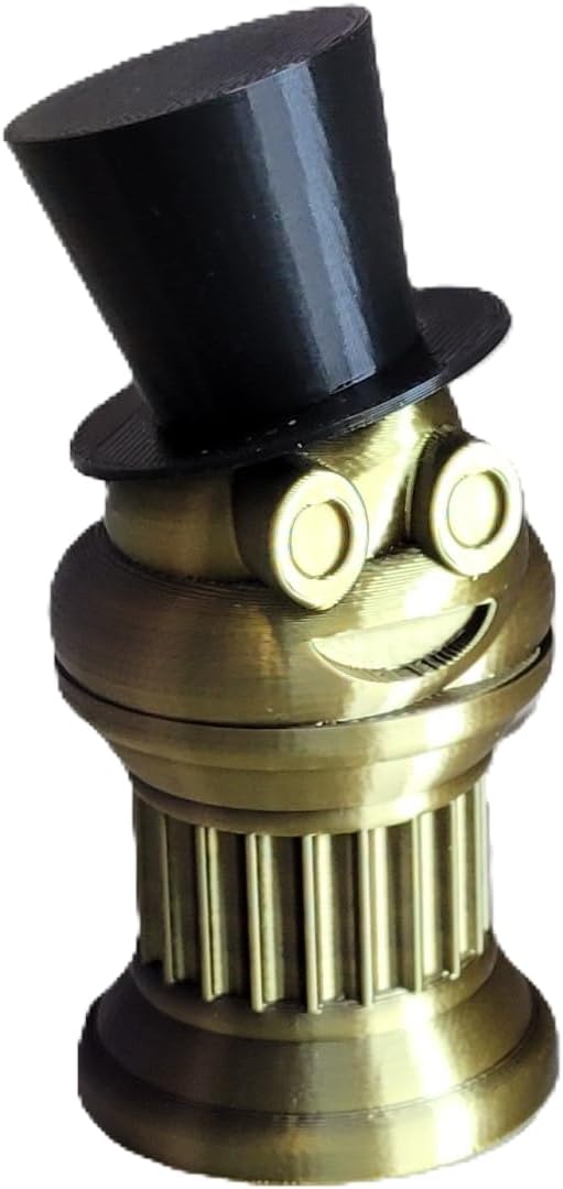 Znet3D Mini Gentlemen Poop Emoji Trophy – Elegant Black Top Hat on Poop Emoji Trophy – Add Sophistication & Humor to Your Event – Perfect for Honoring Winners or Losers