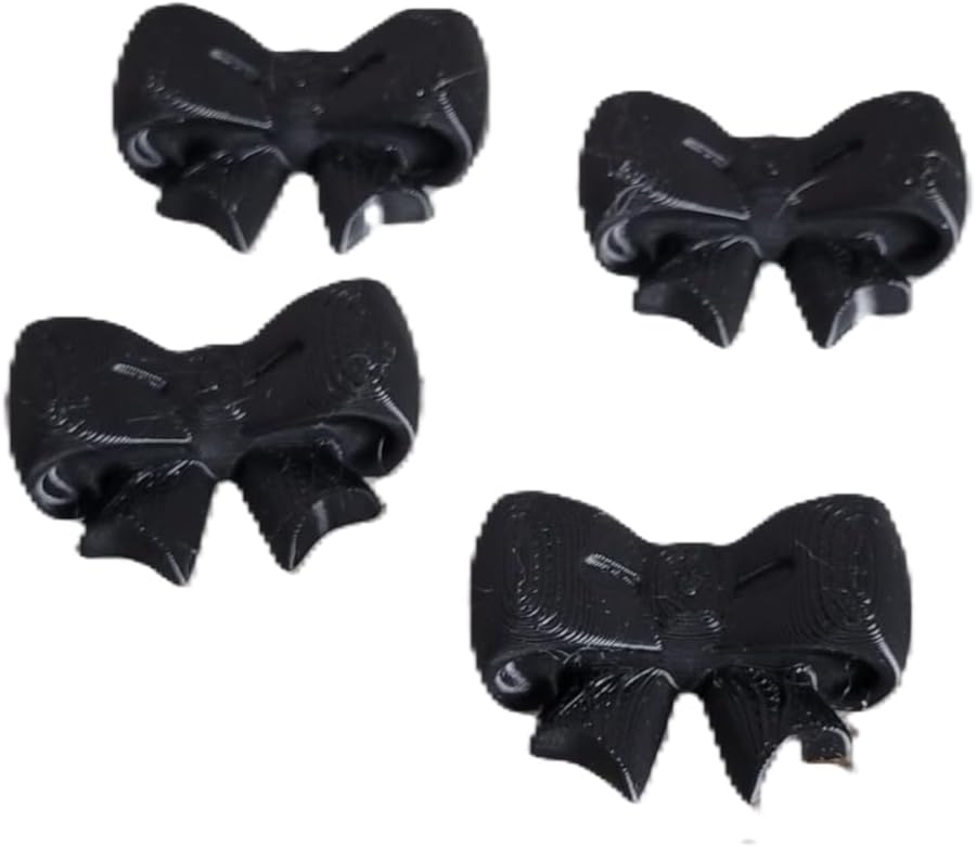 Znet3D Bow Magnets – Strong and Cute Refrigerator Magnets – 1.5 x 1.25 Inches – Perfect for Home, Office, or Classroom – Adorable and Functional Décor – 4 Pack (Black)
