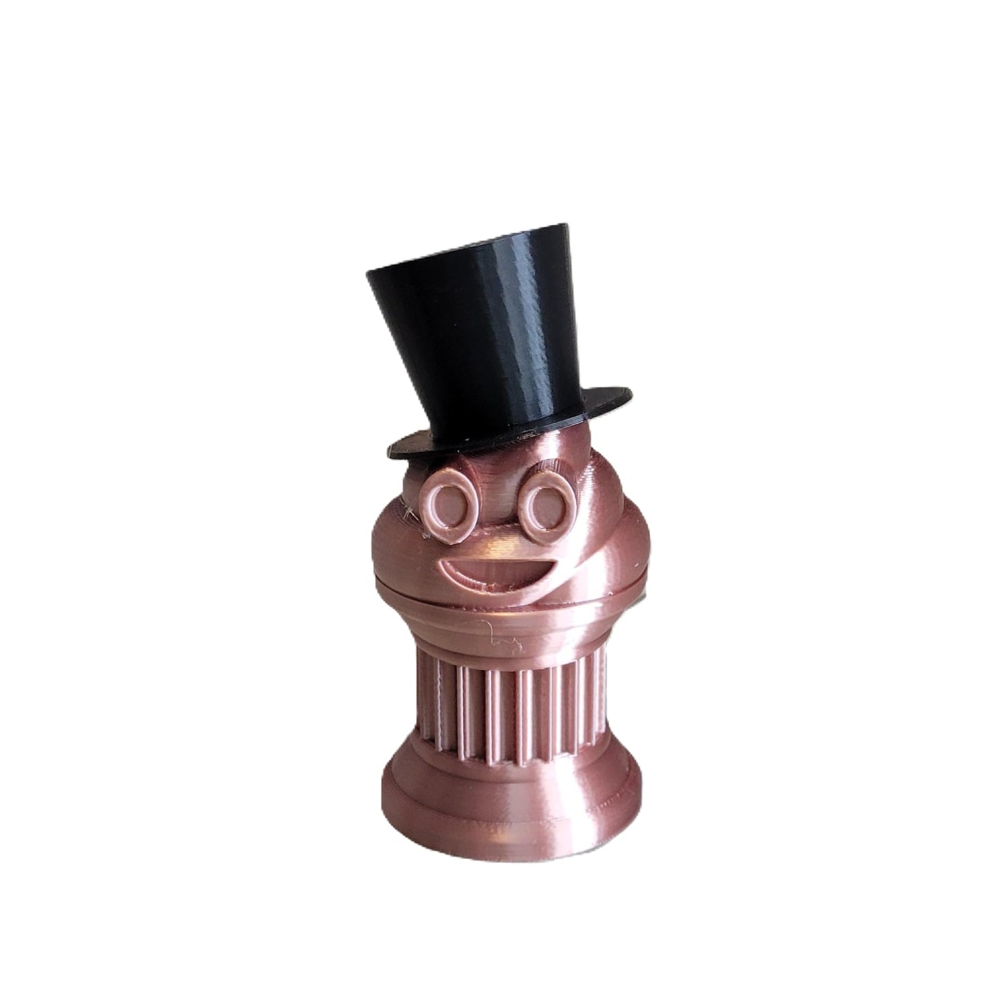 Znet3D Mini Gentlemen Poop Emoji Trophy – Elegant Black Top Hat on Poop Emoji Trophy – Add Sophistication & Humor to Your Event – Perfect for Honoring Winners or Losers