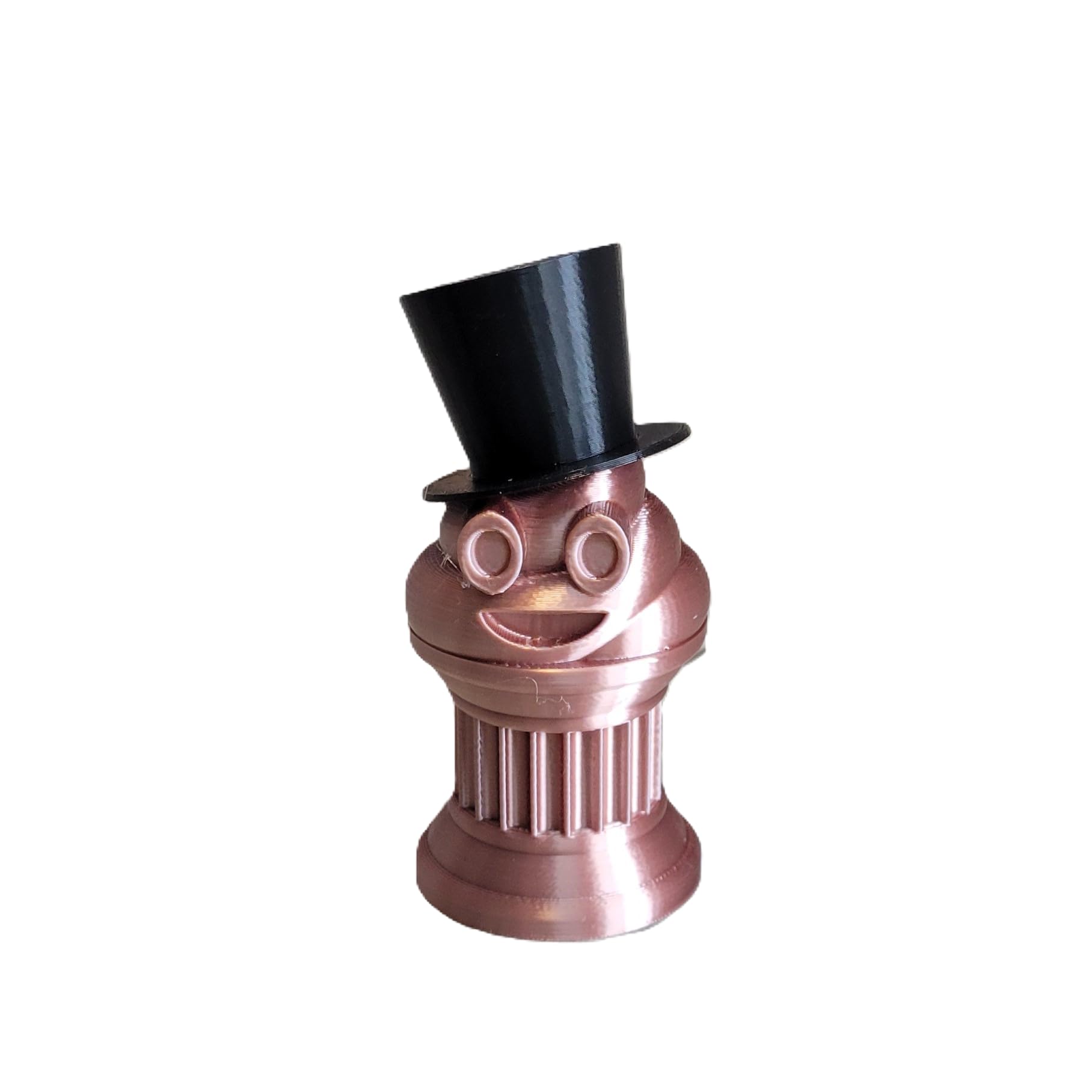 Znet3D Mini Gentlemen Poop Emoji Trophy – Elegant Black Top Hat on Poop Emoji Trophy – Add Sophistication & Humor to Your Event – Perfect for Honoring Winners or Losers