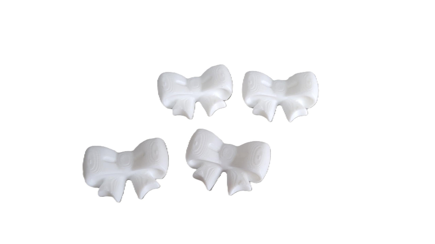 Znet3D Bow Magnets – Strong and Cute Refrigerator Magnets – 1.5 x 1.25 Inches – Perfect for Home, Office, or Classroom – Adorable and Functional Décor – 4 Pack (Black)