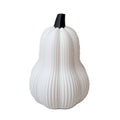 Znet3D Neutral Fall Gourd Decor Modern Ribbed Minimalist Autumn Tabletop Accent, Charcoal