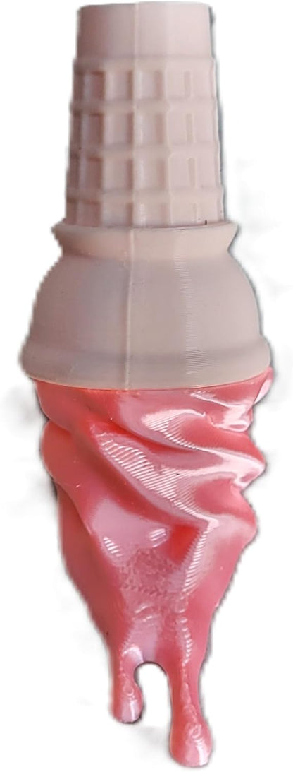 Melting Ice Cream Cone Fridge Magnets – Set of 3 (Vanilla, Chocolate, Strawberry) Strong Decorative Magnets with Dual 10x2mm Neodymium Holders Fun Kitchen & Office Décor