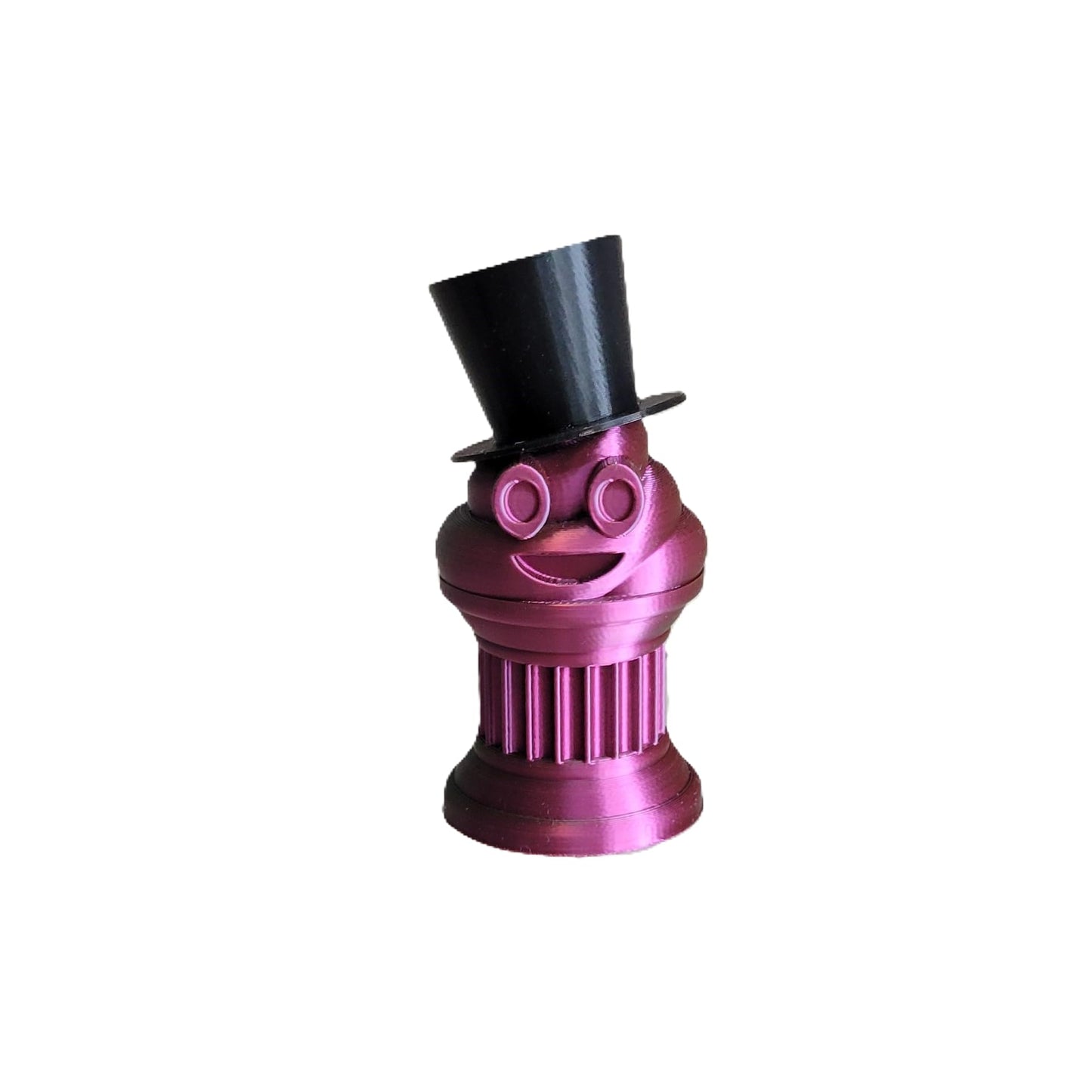 Znet3D Mini Gentlemen Poop Emoji Trophy – Elegant Black Top Hat on Poop Emoji Trophy – Add Sophistication & Humor to Your Event – Perfect for Honoring Winners or Losers