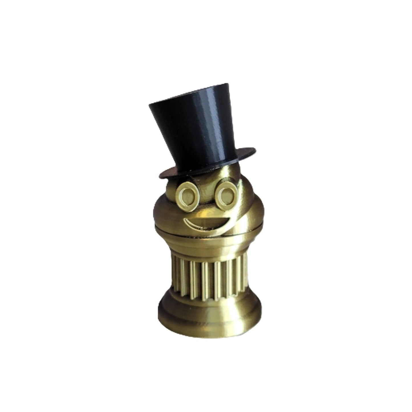 Znet3D Mini Gentlemen Poop Emoji Trophy – Elegant Black Top Hat on Poop Emoji Trophy – Add Sophistication & Humor to Your Event – Perfect for Honoring Winners or Losers