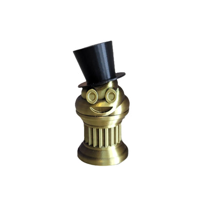 Znet3D Mini Gentlemen Poop Emoji Trophy – Elegant Black Top Hat on Poop Emoji Trophy – Add Sophistication & Humor to Your Event – Perfect for Honoring Winners or Losers
