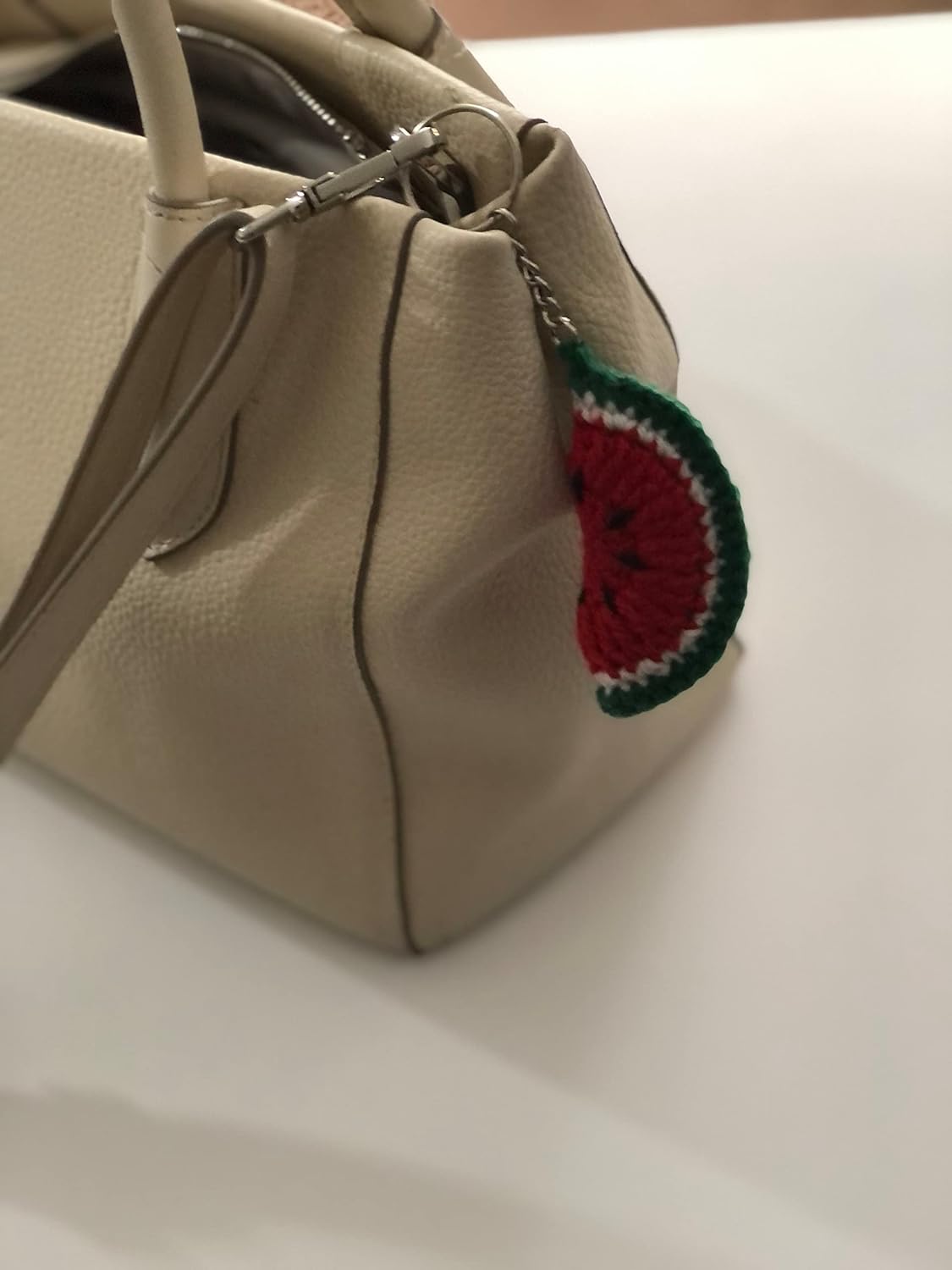 Znet3D Crochet Plush Keychain - Strawberry, Cherry, Watermelon, Kiwi, Orange, Lime - Handmade Keychain Accessory Amigurumi