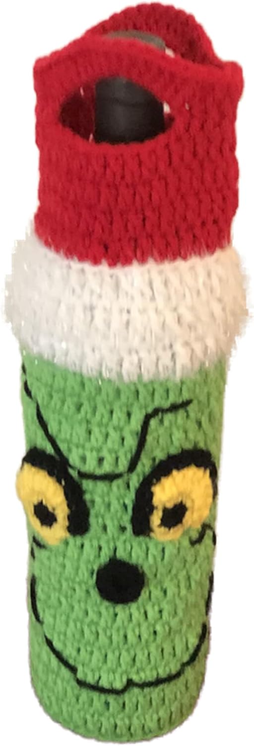 Crochet Holiday Themed Wine Bottle Cover & Holder - Christmas Wine Bottle Cozy - Perfect Holiday Gift - Znet3D
