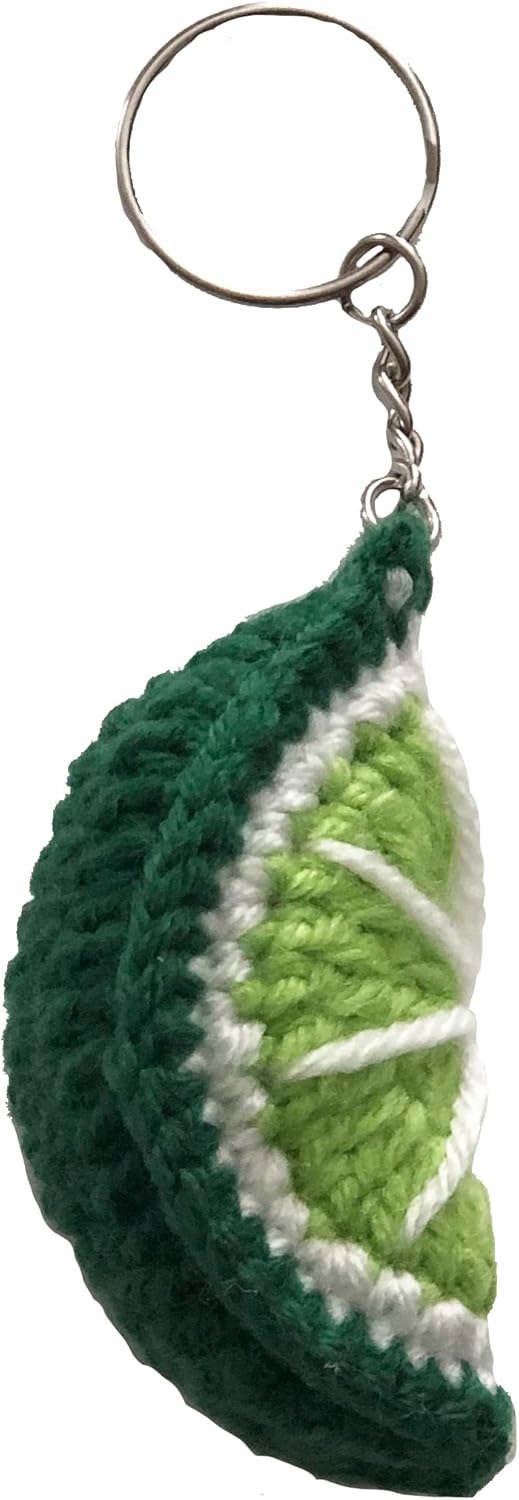 Znet3D Crochet Plush Keychain - Strawberry, Cherry, Watermelon, Kiwi, Orange, Lime - Handmade Keychain Accessory Amigurumi