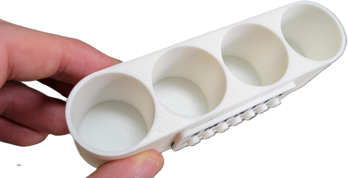 Znet3D Eye Drop Bottle Organizer Slim 4 Slot with Weekly Day Tracker (4 Bottle)
