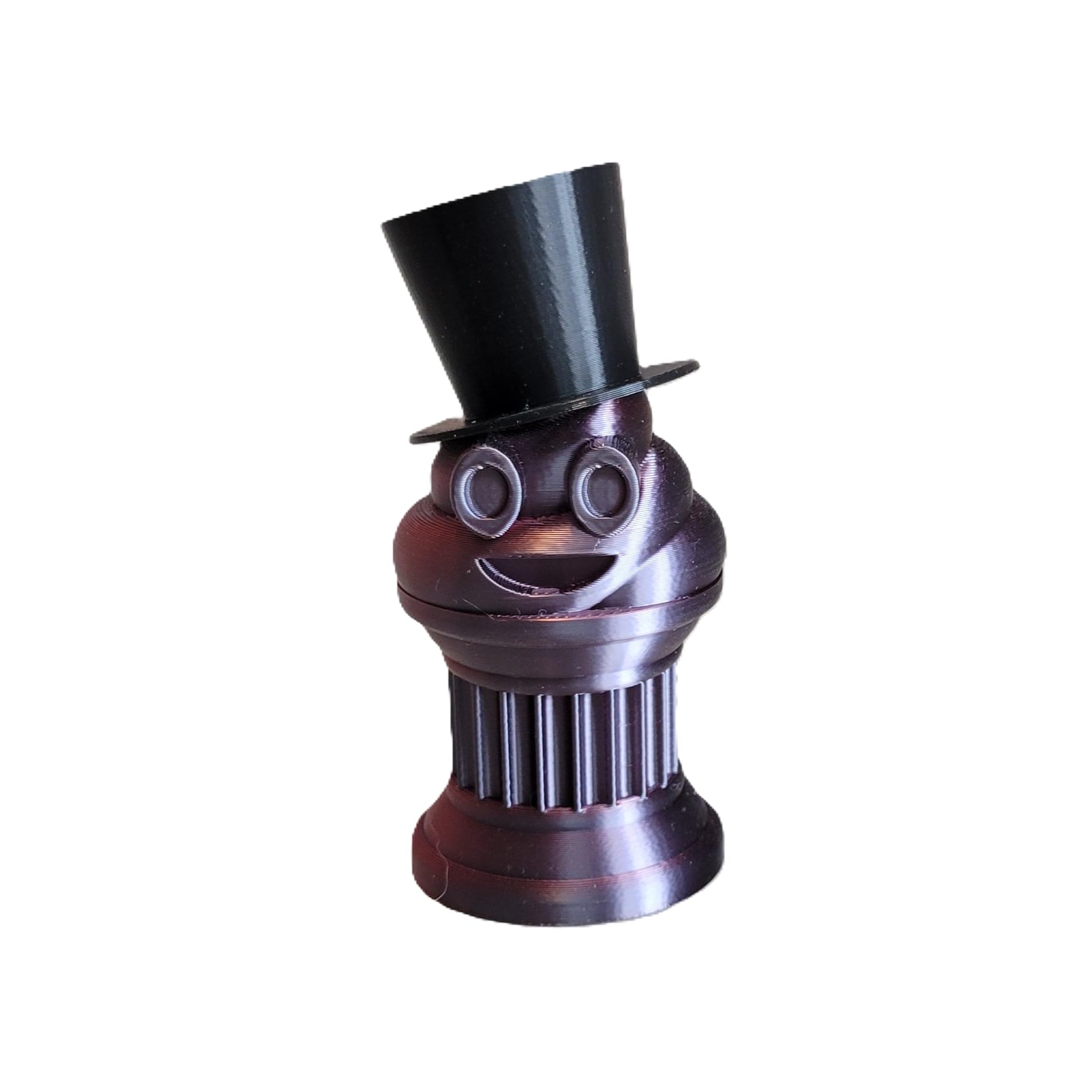 Znet3D Mini Gentlemen Poop Emoji Trophy – Elegant Black Top Hat on Poop Emoji Trophy – Add Sophistication & Humor to Your Event – Perfect for Honoring Winners or Losers