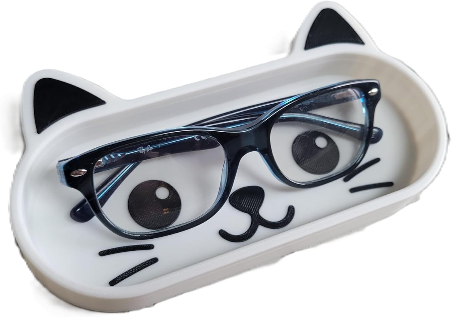 Znet3D Home Cat Eyeglasses Holder Tray for Nightstand, Desk or Dresser