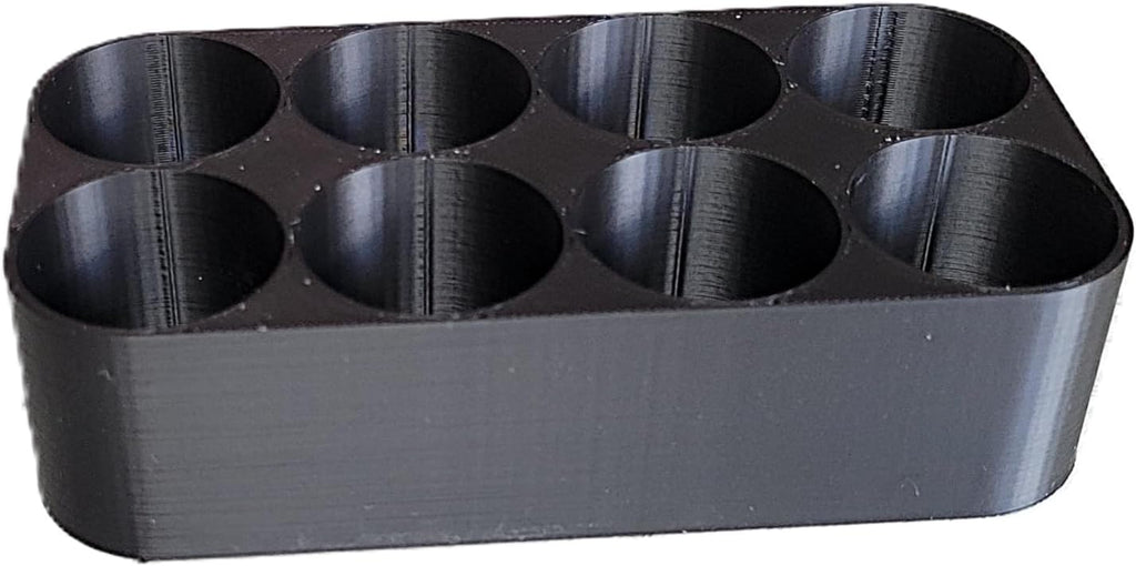 Znet3D Slim Organizer – 8 Bottle Tray Holder, Compact Grid Storage for Daily Routines, Made in USA (Black)