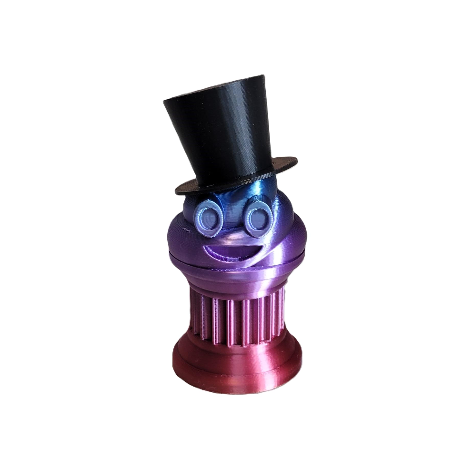 Znet3D Mini Gentlemen Poop Emoji Trophy – Elegant Black Top Hat on Poop Emoji Trophy – Add Sophistication & Humor to Your Event – Perfect for Honoring Winners or Losers