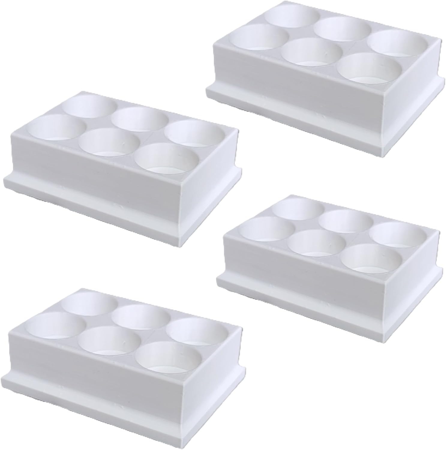 Znet3D Eye Drop Bottle Organizer – 6‑Slot Holder for Eye Drop Bottles, Upright Storage Stand, Compact Countertop Organizer – Made in USA (4 - Pack)