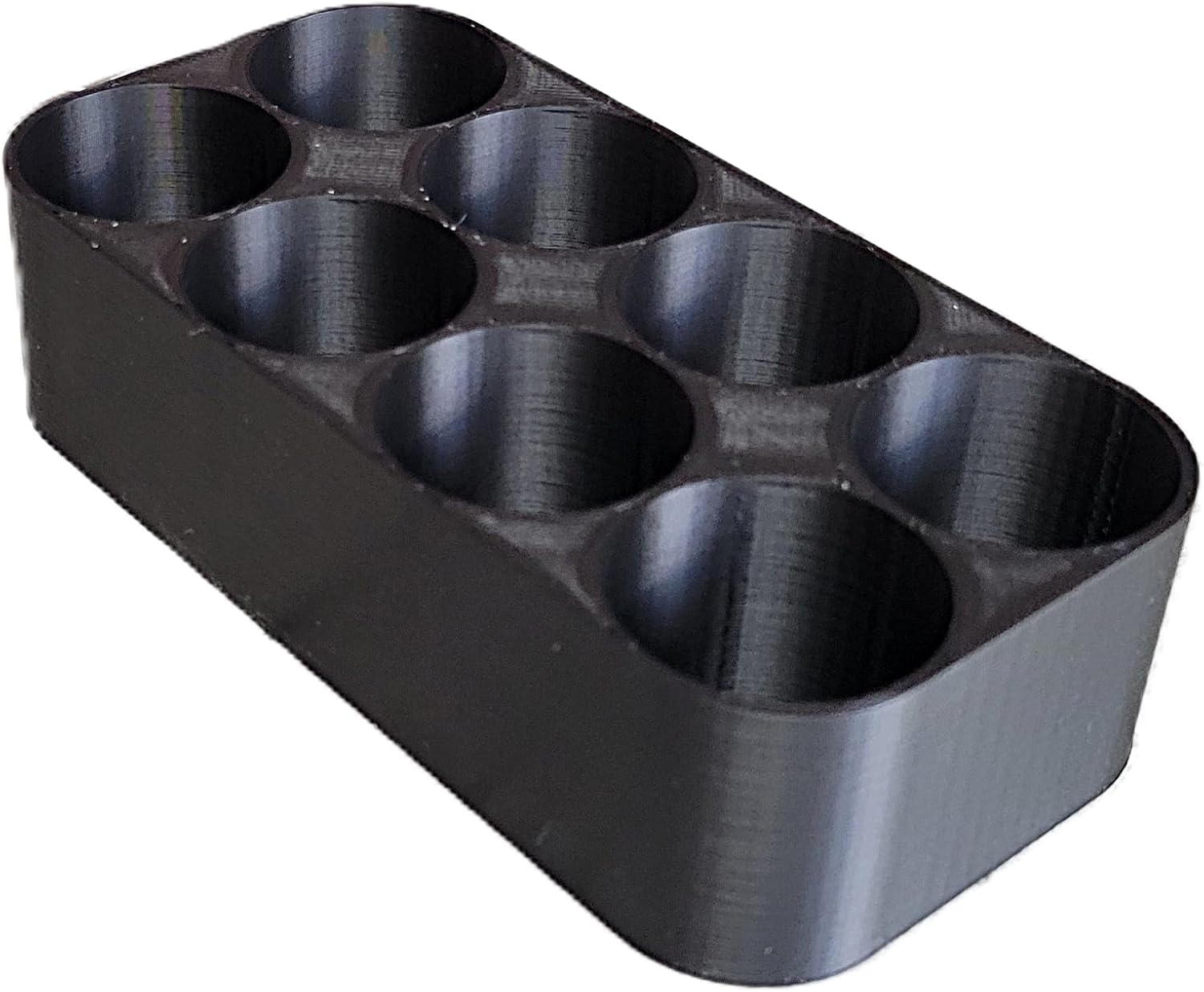 Znet3D Slim Organizer – 8 Bottle Tray Holder, Compact Grid Storage for Daily Routines, Made in USA (Black)
