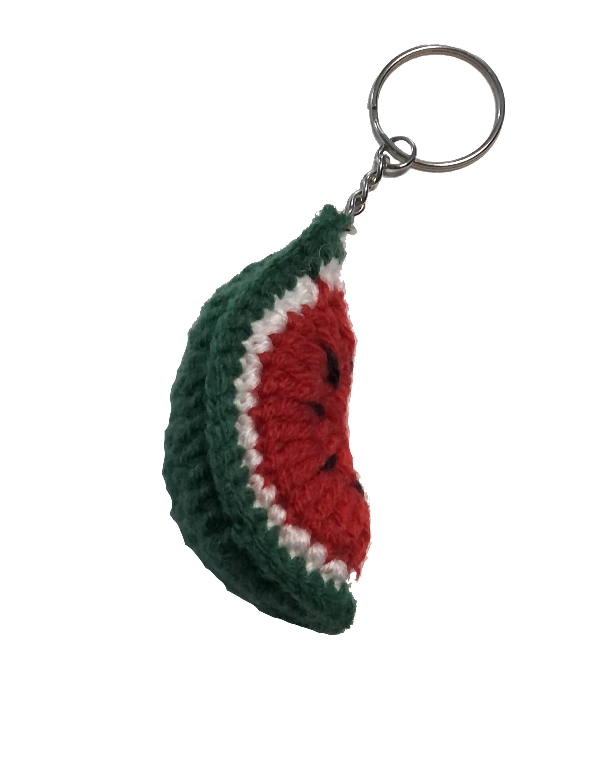 Znet3D Crochet Plush Keychain - Strawberry, Cherry, Watermelon, Kiwi, Orange, Lime - Handmade Keychain Accessory Amigurumi