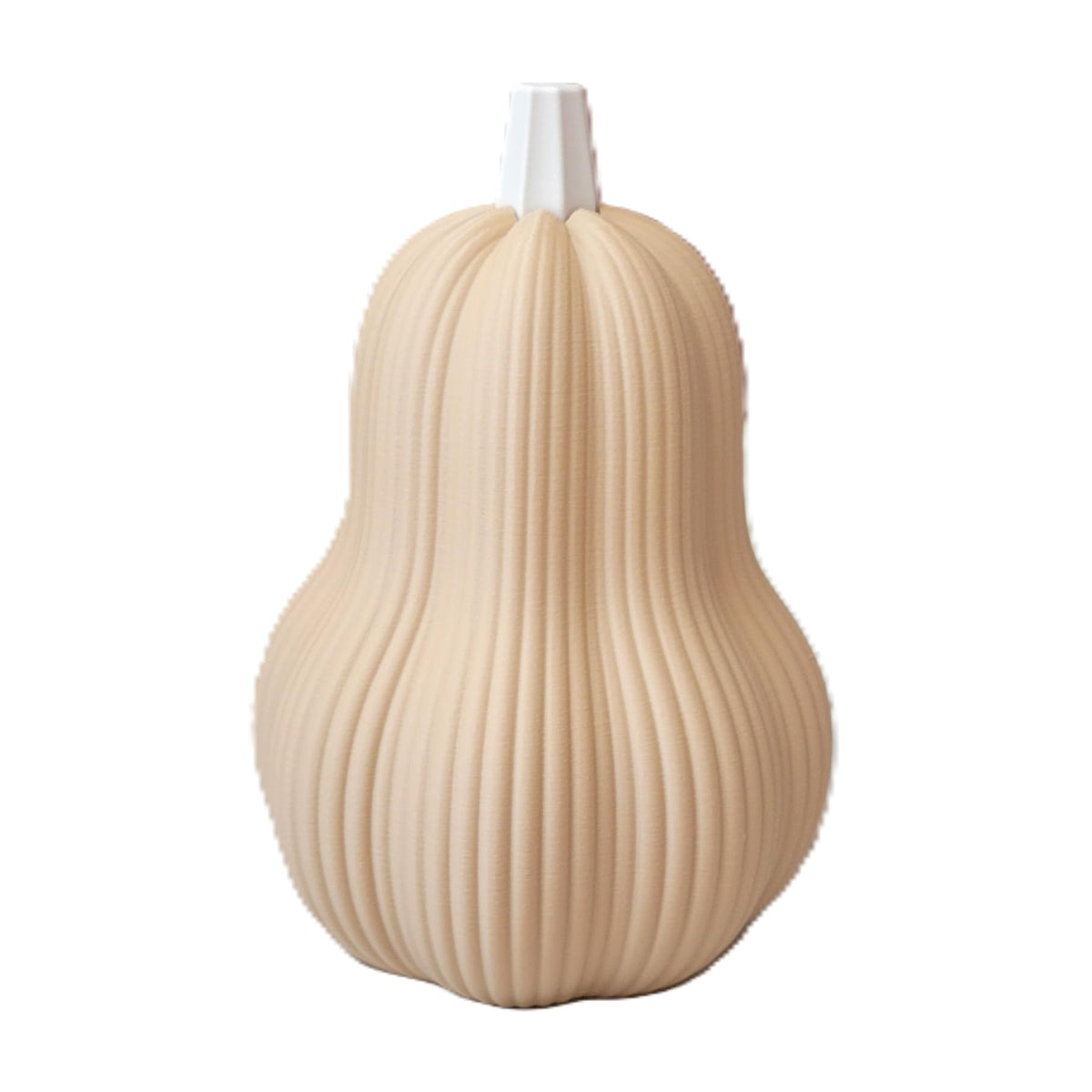 Znet3D Neutral Fall Gourd Decor Modern Ribbed Minimalist Autumn Tabletop Accent, Charcoal