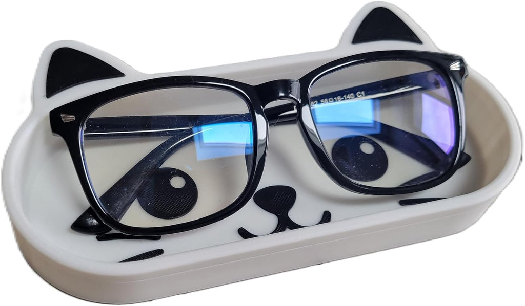 Znet3D Home Cat Eyeglasses Holder Tray for Nightstand, Desk or Dresser