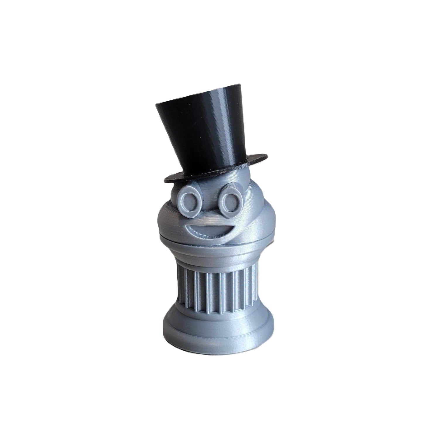 Znet3D Mini Gentlemen Poop Emoji Trophy – Elegant Black Top Hat on Poop Emoji Trophy – Add Sophistication & Humor to Your Event – Perfect for Honoring Winners or Losers
