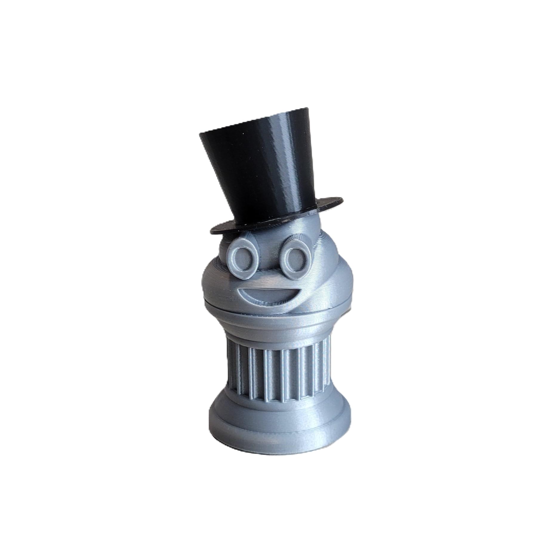 Znet3D Mini Gentlemen Poop Emoji Trophy – Elegant Black Top Hat on Poop Emoji Trophy – Add Sophistication & Humor to Your Event – Perfect for Honoring Winners or Losers