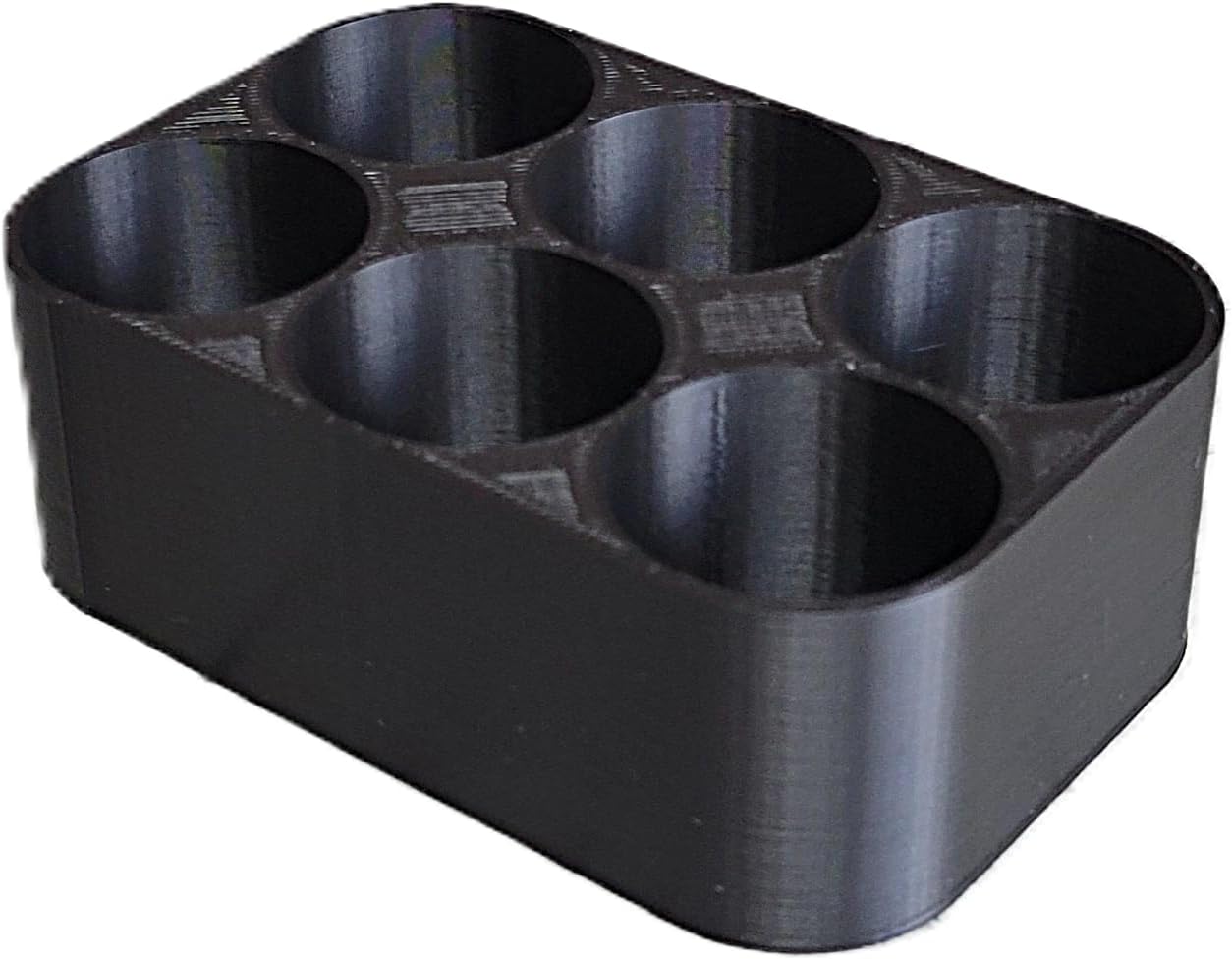 Znet3D Slim Organizer – 6 Bottle Tray Holder, Compact Grid Storage for Daily Routines, Made in USA (Black)