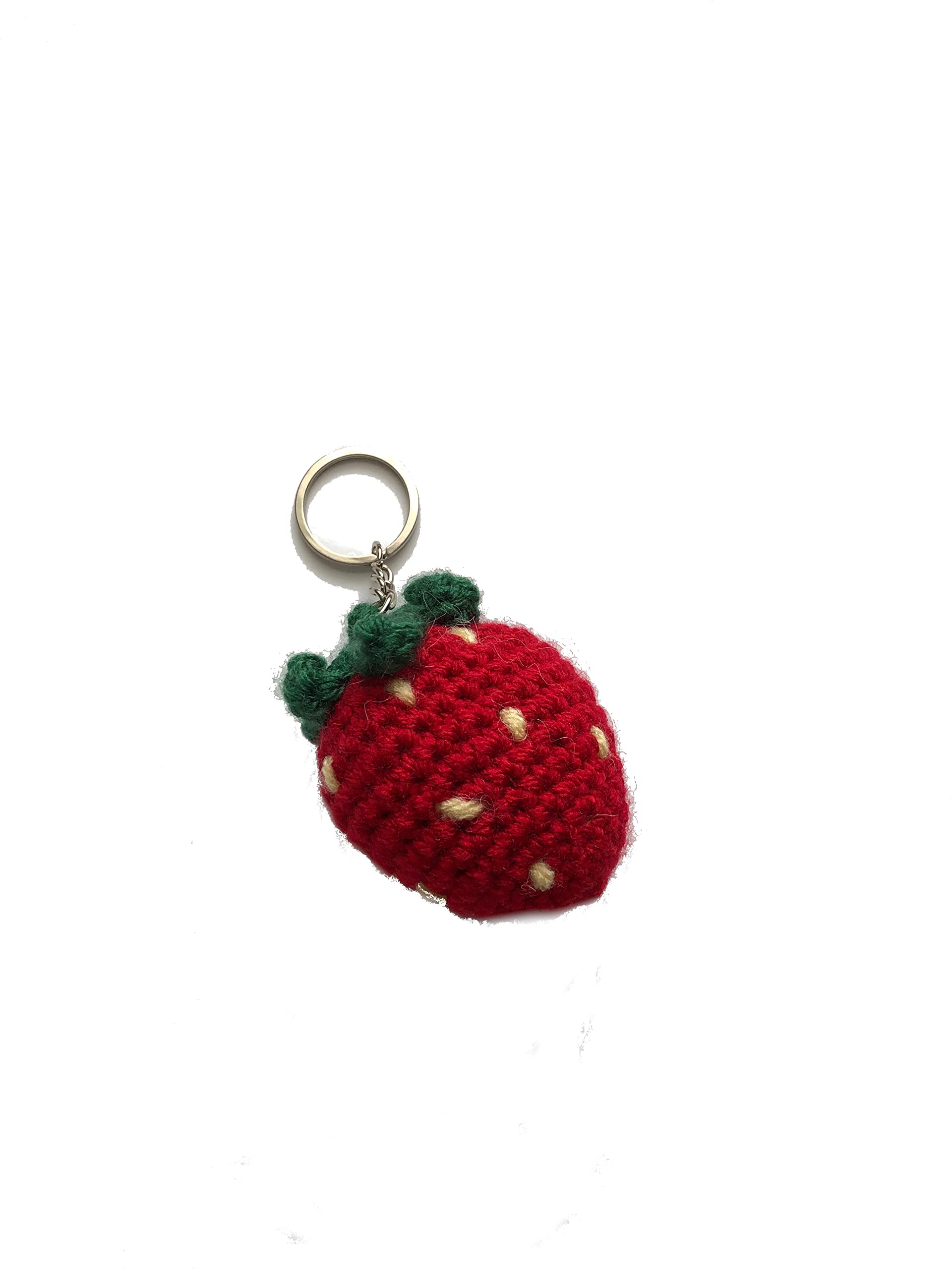 Znet3D Crochet Plush Keychain - Strawberry, Cherry, Watermelon, Kiwi, Orange, Lime - Handmade Keychain Accessory Amigurumi