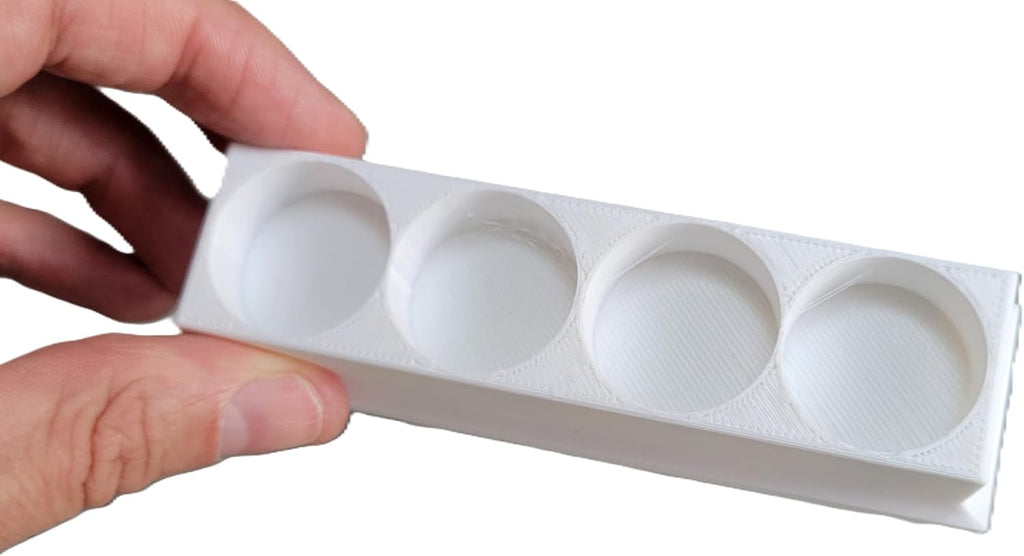 Znet3D Eye Drop Bottle Organizer – 4‑Slot Holder for Eye Drop Bottles, Upright Storage Tray, Compact Countertop Organizer – Made in USA (1-Pack)