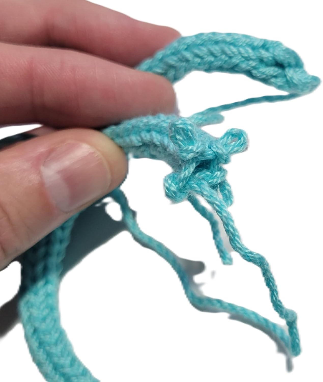 Handmade Cotton Knit I-Cord Rope – Tricotin Decorative Cord for Crafting & Name Signs by Znet3D (Sold by The Yard) (Aqua, 1)