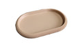 Japandi Oval Catchall Tray Fluted Decorative Vanity Dish Modern Home Decor, Charcoal