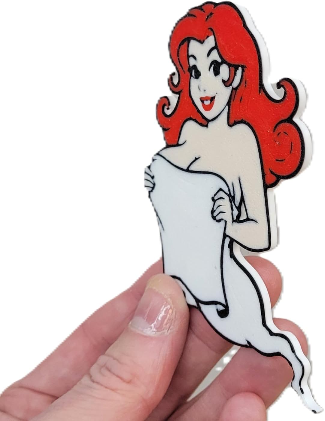 Spooky Sexy Girl Ghost Decorative Refrigerator Magnet, Halloween Theme with Strong Neodymium Magnets (Red)