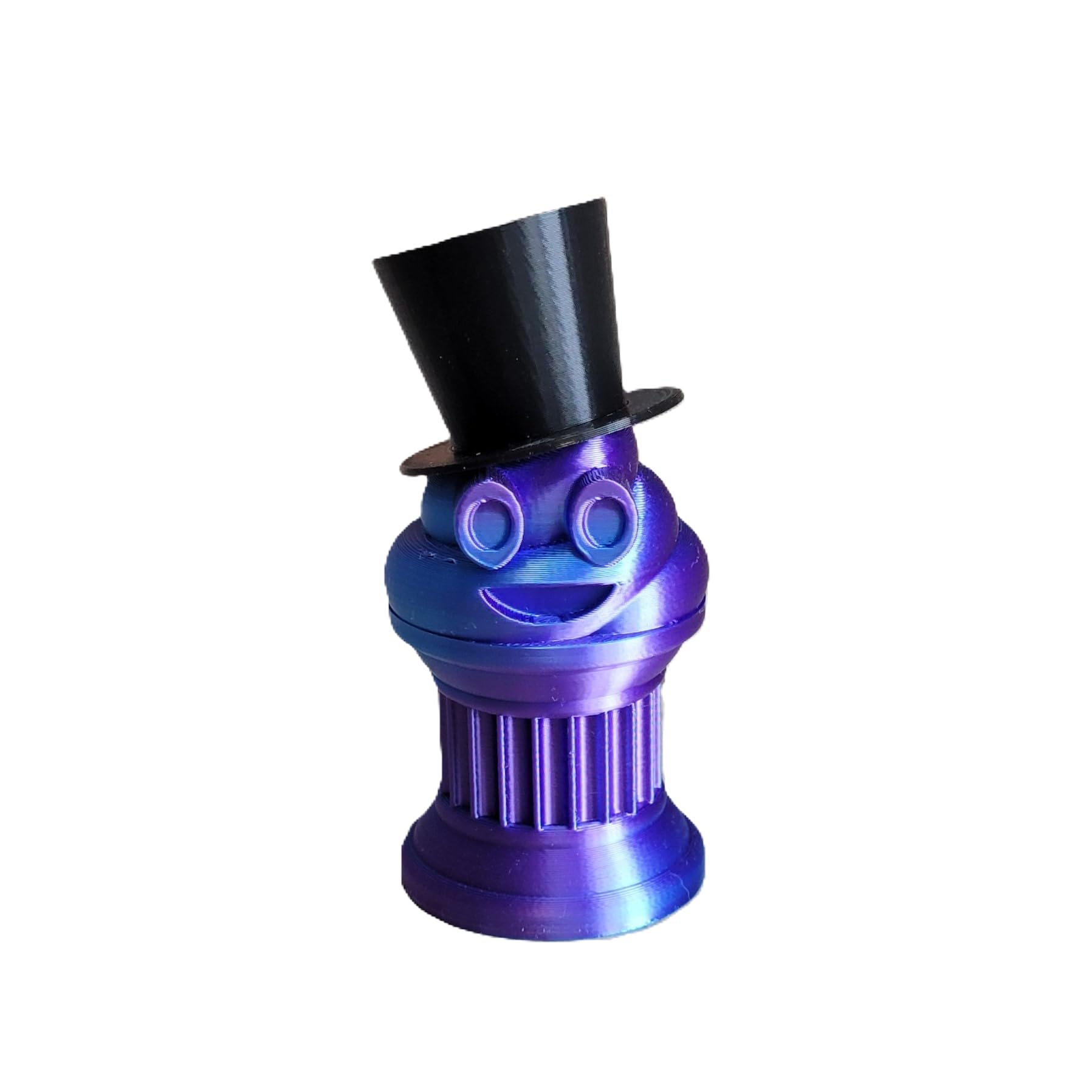 Znet3D Mini Gentlemen Poop Emoji Trophy – Elegant Black Top Hat on Poop Emoji Trophy – Add Sophistication & Humor to Your Event – Perfect for Honoring Winners or Losers