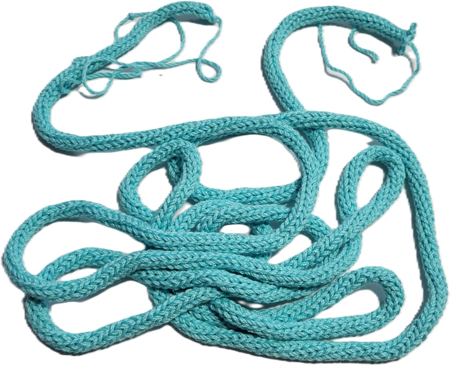 Handmade Cotton Knit I-Cord Rope – Tricotin Decorative Cord for Crafting & Name Signs by Znet3D (Sold by The Yard) (Aqua, 1)