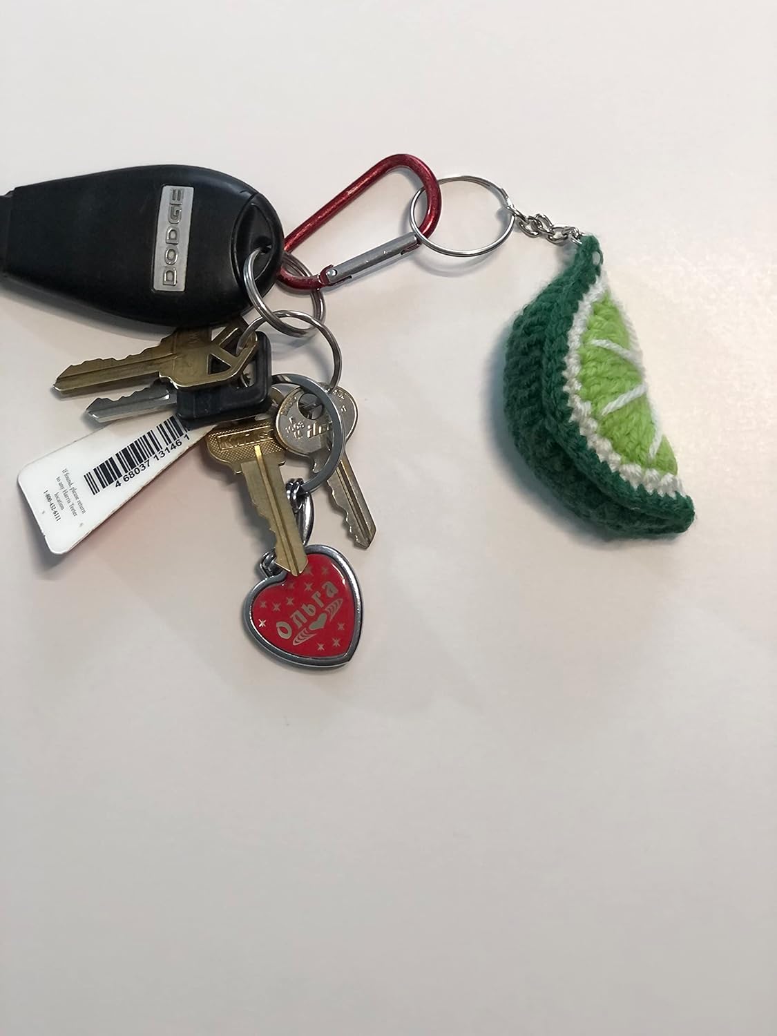 Znet3D Crochet Plush Keychain - Strawberry, Cherry, Watermelon, Kiwi, Orange, Lime - Handmade Keychain Accessory Amigurumi