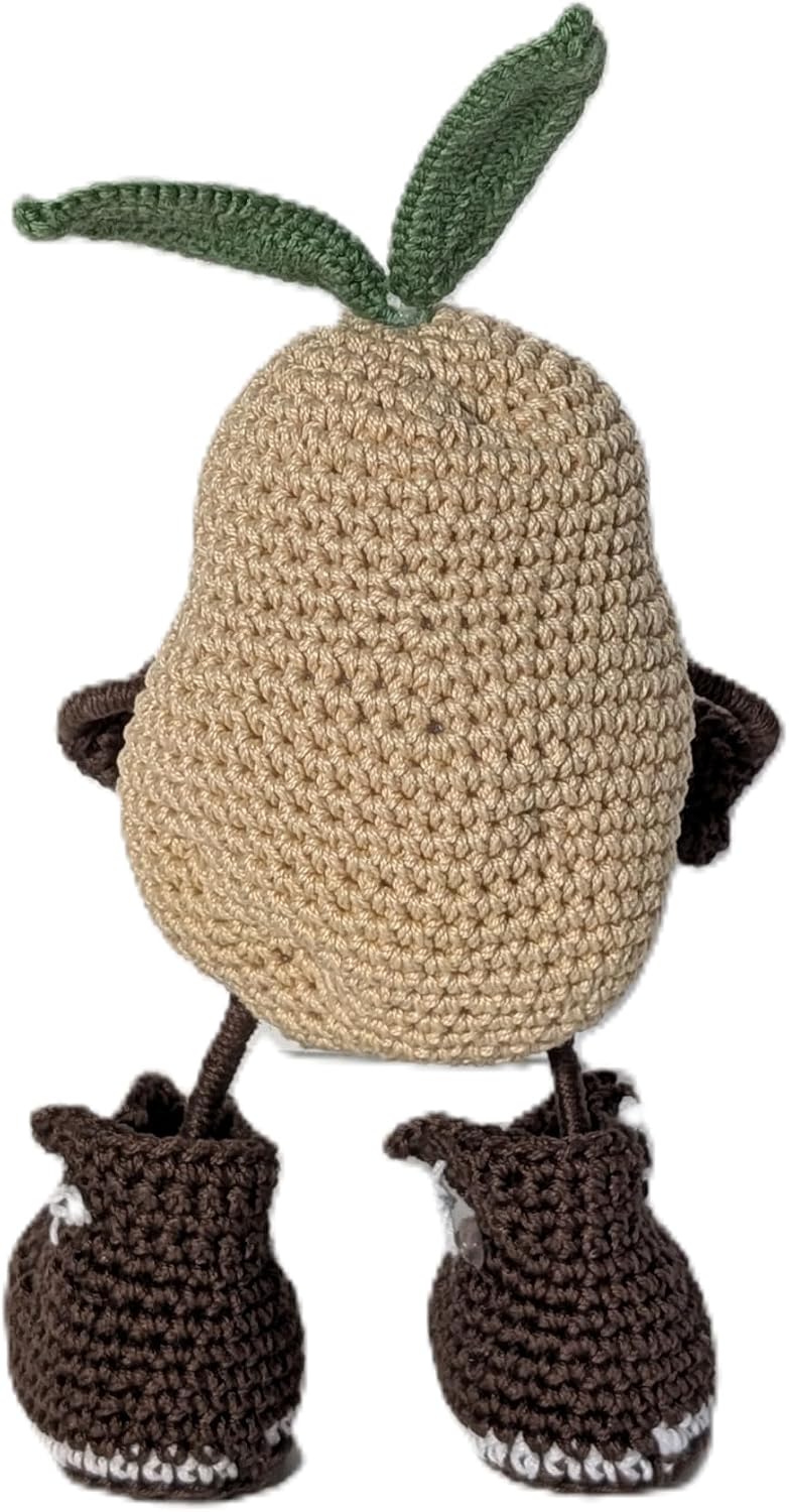 Znet3D Handmade Crochet Positive Potato with Inspirational Message Card – Funny Encouragement Gift, Desk Decor, Office Gift, Motivational Plush Companion – 8 Inch Standing Potato