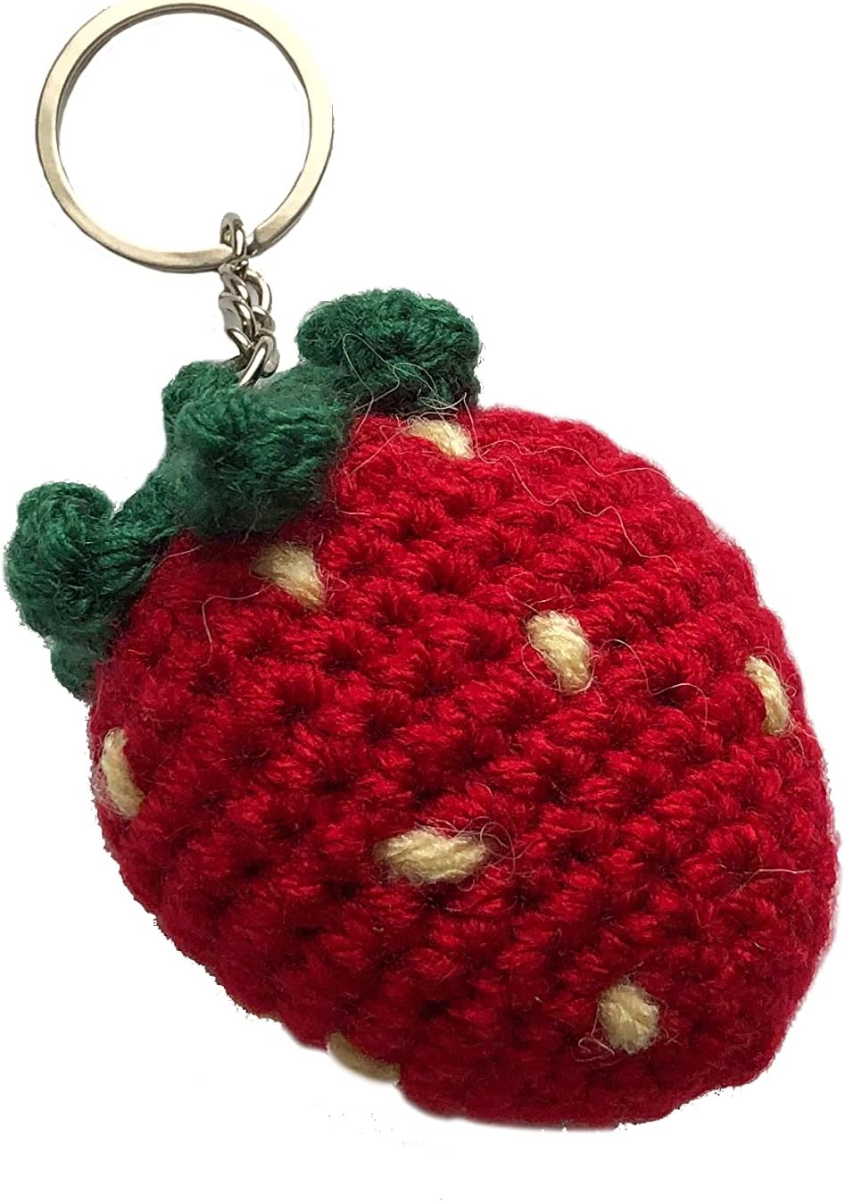 Znet3D Crochet Plush Keychain Accessory - Strawberry - Handmade Keychain Amigurumi