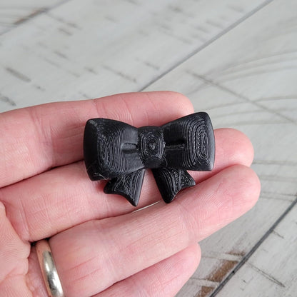 Znet3D Bow Magnets – Strong and Cute Refrigerator Magnets – 1.5 x 1.25 Inches – Perfect for Home, Office, or Classroom – Adorable and Functional Décor – 4 Pack (Black)