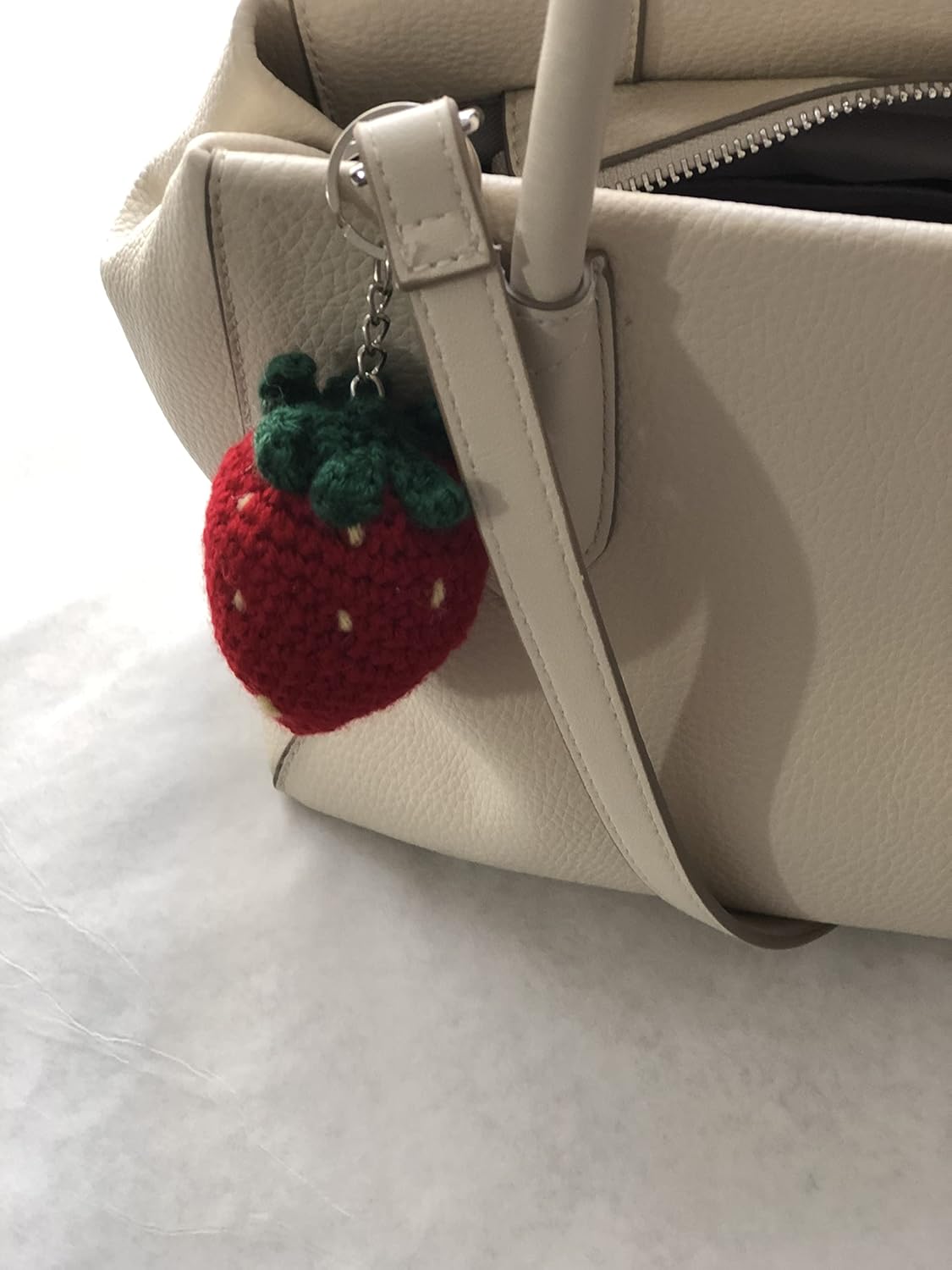 Znet3D Crochet Plush Keychain Accessory - Strawberry - Handmade Keychain Amigurumi