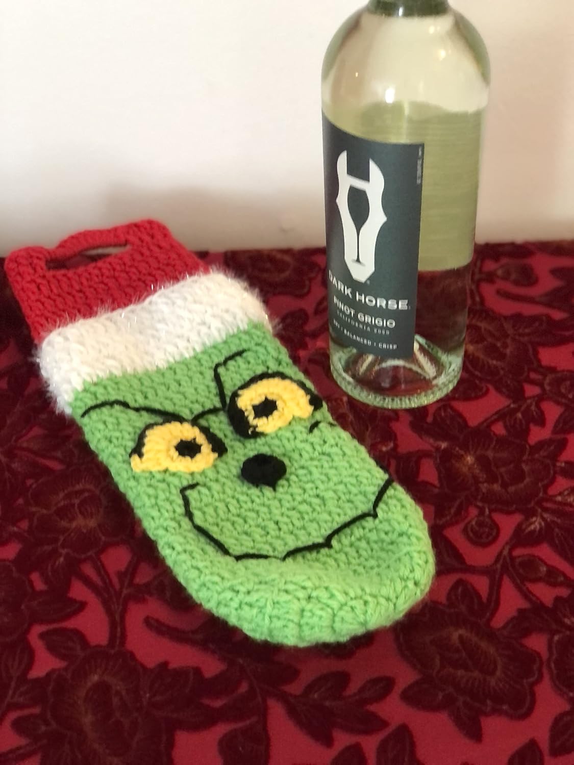 Crochet Holiday Themed Wine Bottle Cover & Holder - Christmas Wine Bottle Cozy - Perfect Holiday Gift - Znet3D