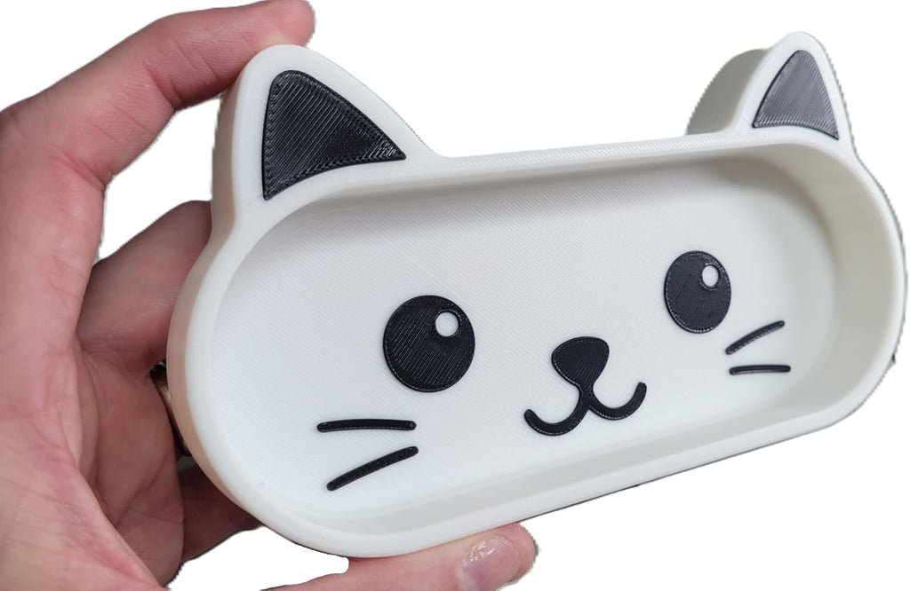 Znet3D Home Cat Eyeglasses Holder Tray for Nightstand, Desk or Dresser
