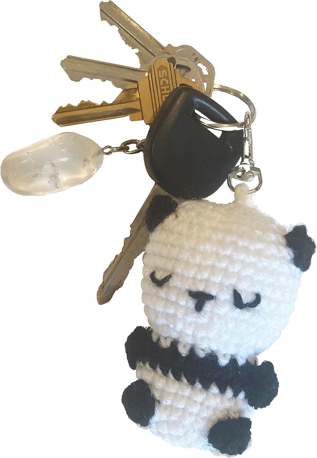 Znet3D Panda Crochet Plush Keychain - Cute little Panda - Handmade Keychain Amigurumi