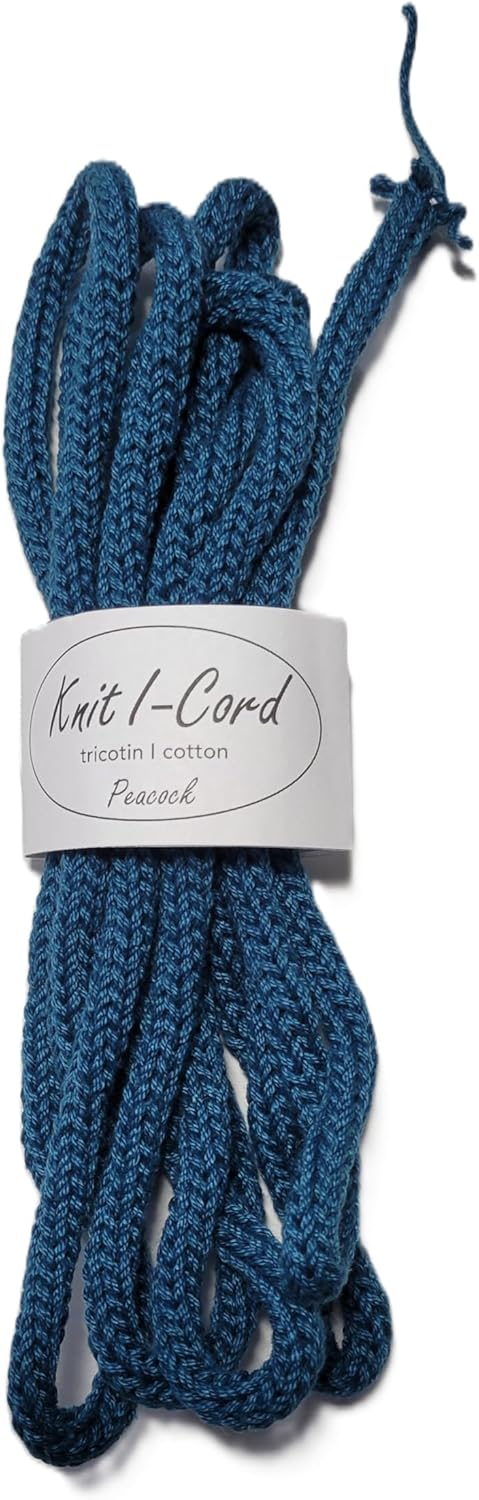 Handmade Cotton Knit I-Cord Rope – Tricotin Decorative Cord for Crafting & Name Signs by Znet3D (Sold by The Yard) (Aqua, 1)