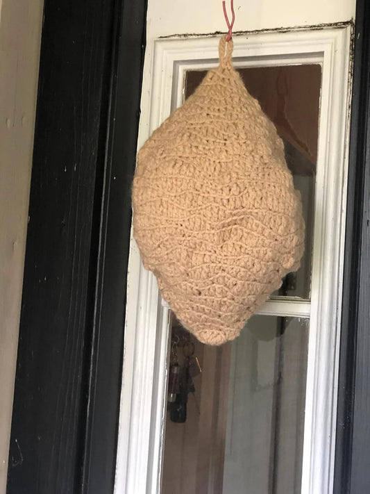 Crochet Wasp Nest Decoy. Handmade Hornet Nest Decoy. Fake Wasp Nest. Eco-Friendly. Garden Decoration. Housewarming Gift. Cabin Gift - Znet3D